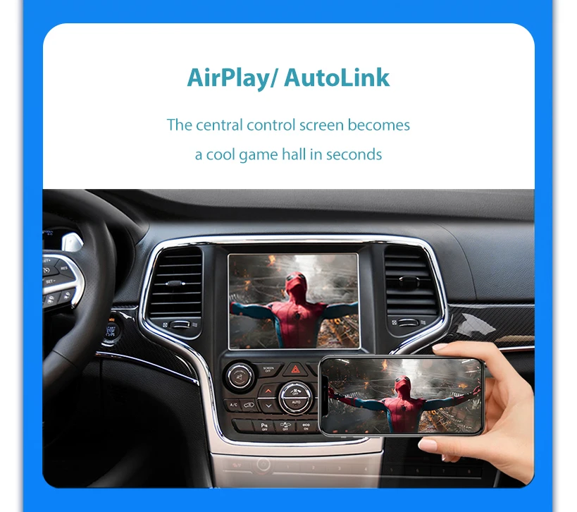 Wireless CarPlay For Jeep Grand Cheokee renegade Compass 2014-17 17-19 years AirPlay Android Mirror Link CarPlay Function
