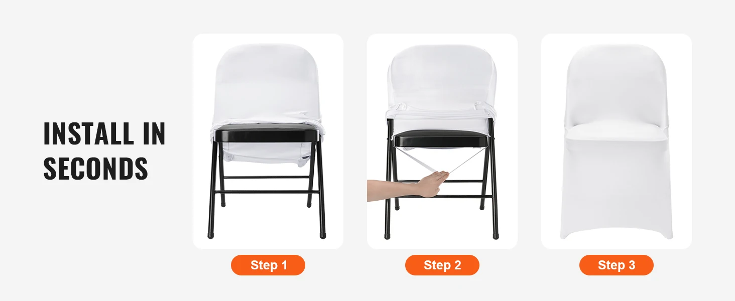 SucceBuy 12 30Pcs Wedding Chair Covers Spandex Stretch Slipcover for Restaurant Banquet Dining Party Universal Chair Cover