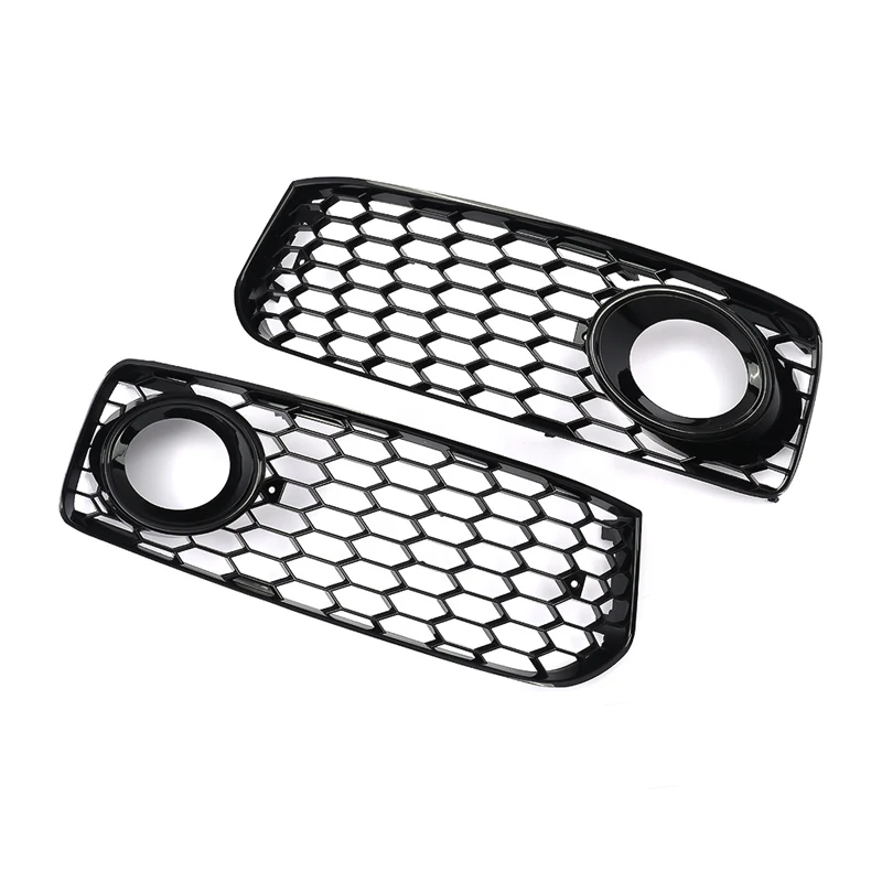 Black Honeycomb Mesh Fog Light Grille Cover For Audi A5 S-Line S5 B8 RS5 2008-12