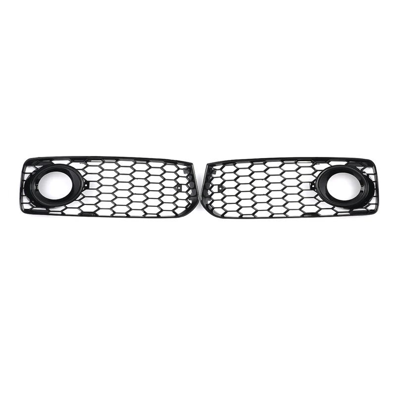 Black Honeycomb Mesh Fog Light Grille Cover For Audi A5 S-Line S5 B8 RS5 2008-12