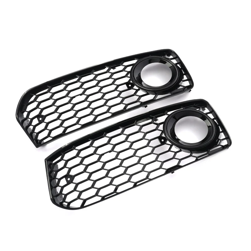 Black Honeycomb Mesh Fog Light Grille Cover For Audi A5 S-Line S5 B8 RS5 2008-12
