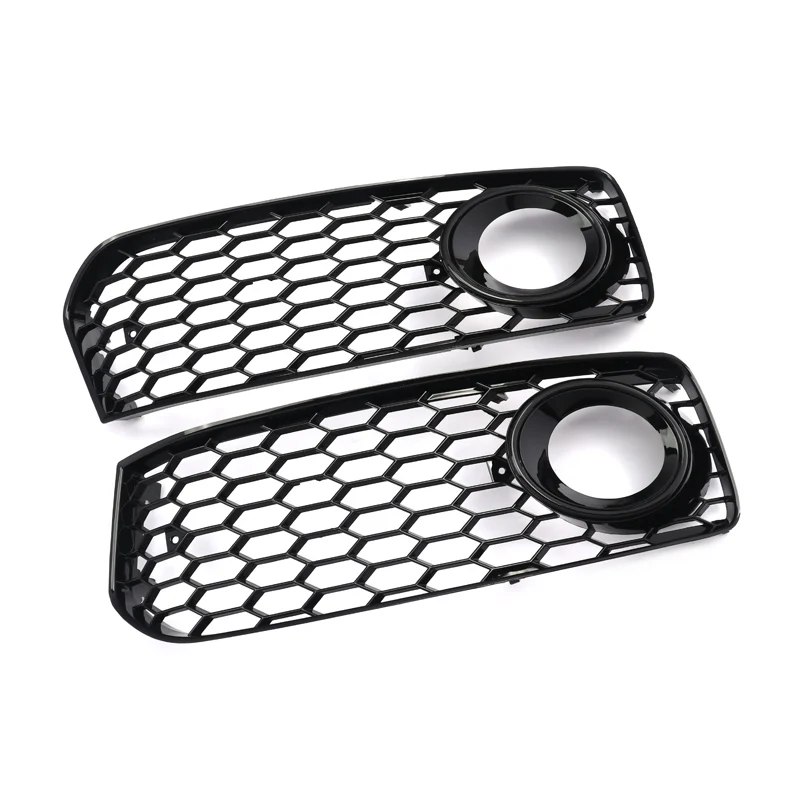 Black Honeycomb Mesh Fog Light Grille Cover For Audi A5 S-Line S5 B8 RS5 2008-12