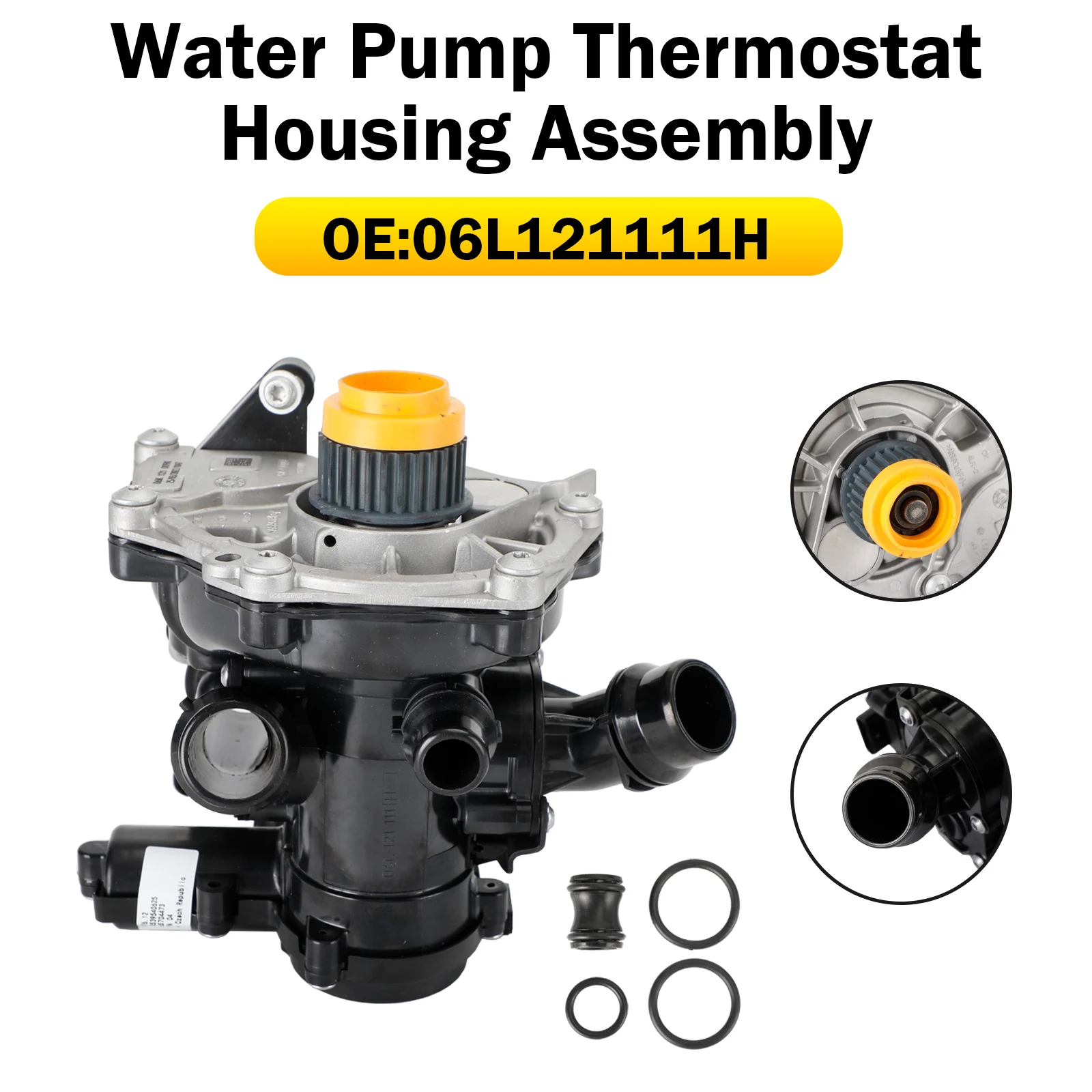 Artudatech Water Pump Thermostat Housing Assembly for VW Golf GTI for Audi A3 A4 06L121111H Car Accessories