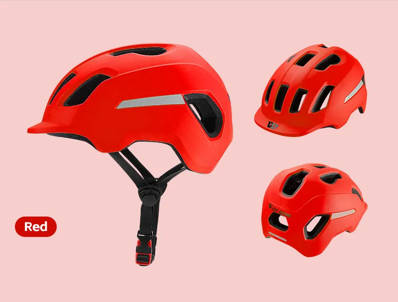 WEST BIKING Couple Bicycle Reflective Helmet Electric Scooter MTB Cruisers Bike Motorcycle Men Women CE Certified Cycling Helmet