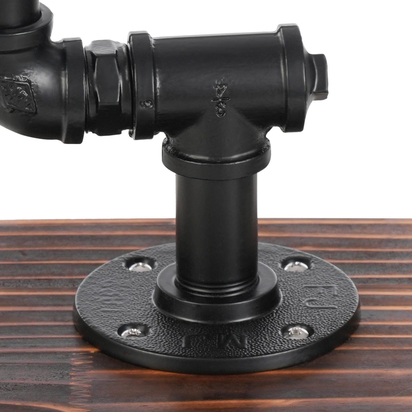 Retro Industrial Table Lamp Metal Water Pipe Desk Decor Lights Loft Study Room Bedroom Night Lighting Fixture 220V E27