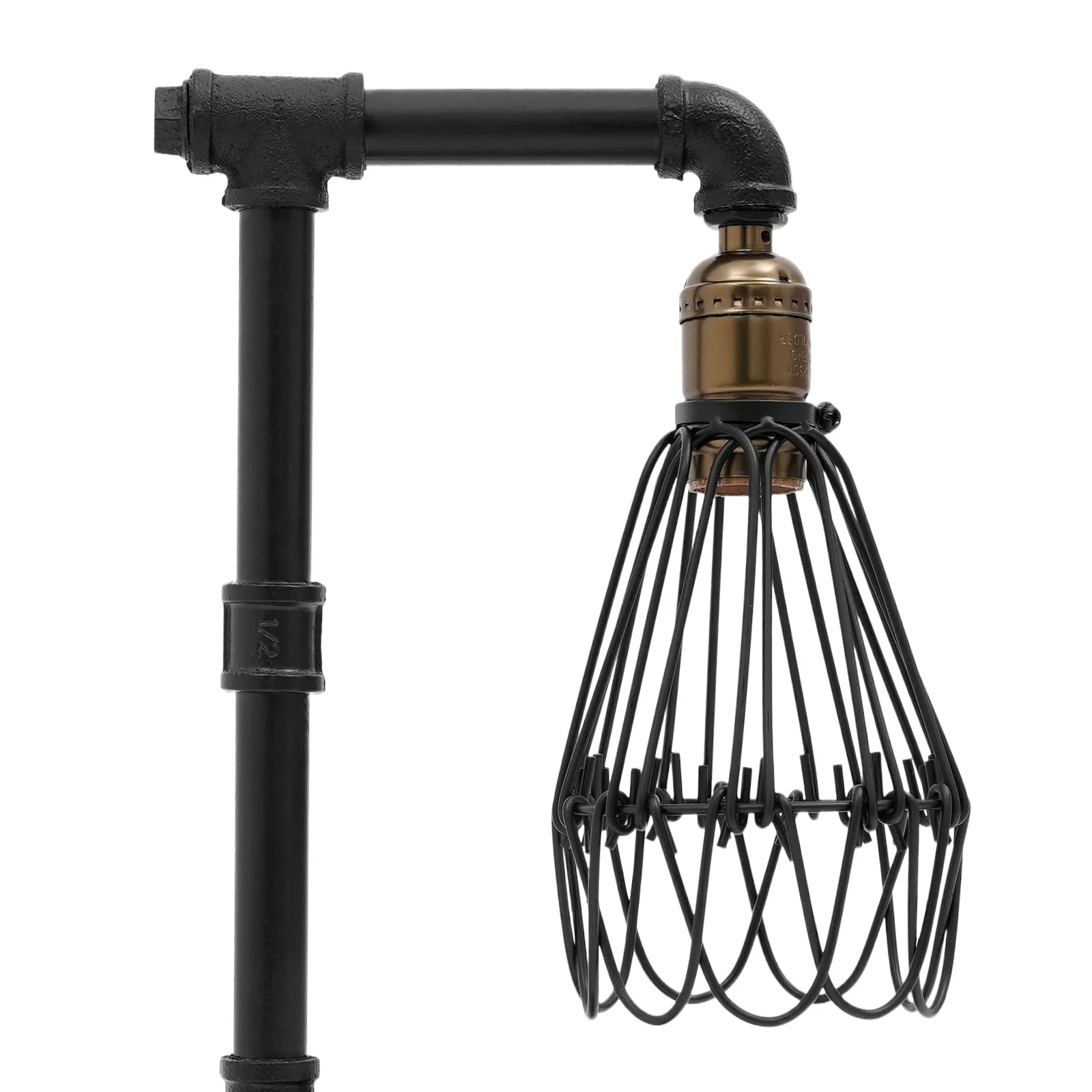 Retro Industrial Table Lamp Metal Water Pipe Desk Decor Lights Loft Study Room Bedroom Night Lighting Fixture 220V E27