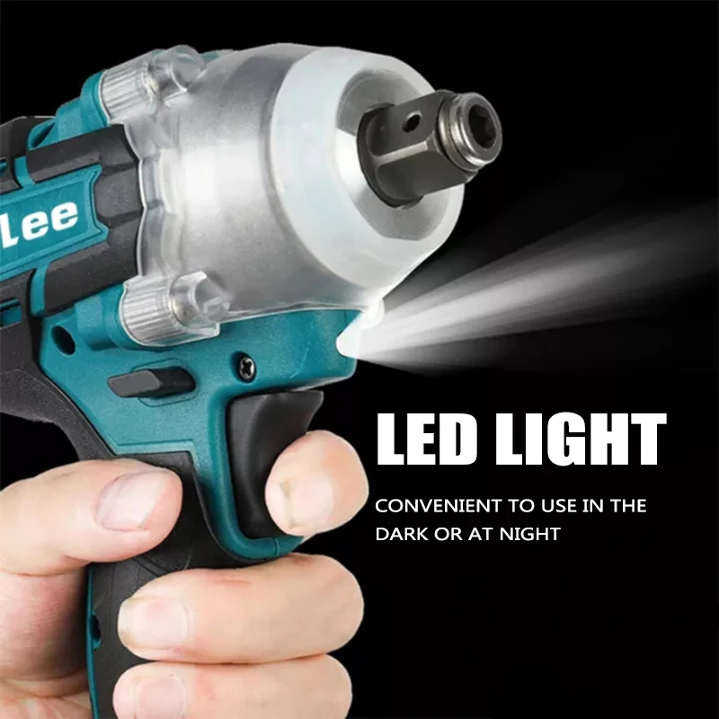 Kamolee 520N.M Brushless Cordless Electric Impact Wrench DTW285 Dual Function Power Tools Compatible with 18V Makita Battery