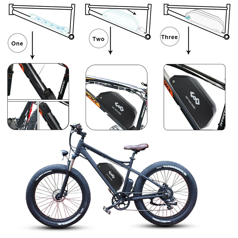 Polly 18650 21700 EBike Battery 48V 52V 25Ah 60V 36V 20Ah Electric Bicycle Bateria Pack for 2000W 1500W 1000W 500W 350W 250W