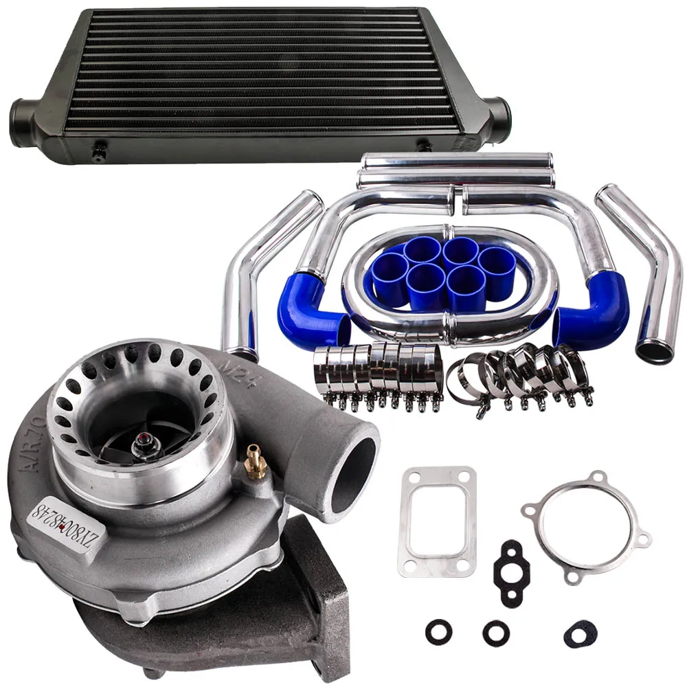 GT3582 GT35 Universal Turbo Turbocharger For Ford Falcon BA/BF XR6 FPV & 64mm Piping Kits & Intercooler 76