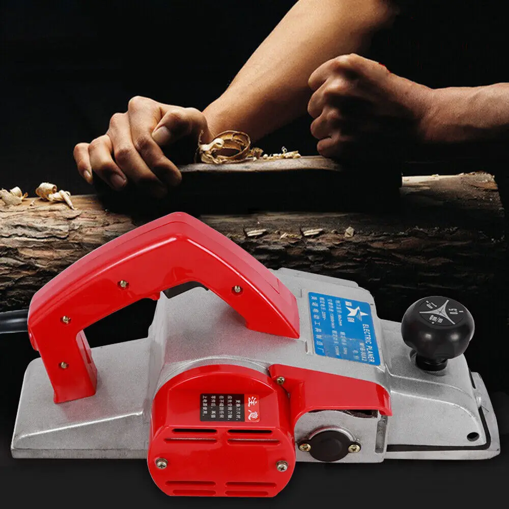 HeavyDuty Electric Wood Planer Sander Door Plane HandHeld Woodworking 82mm 800W
