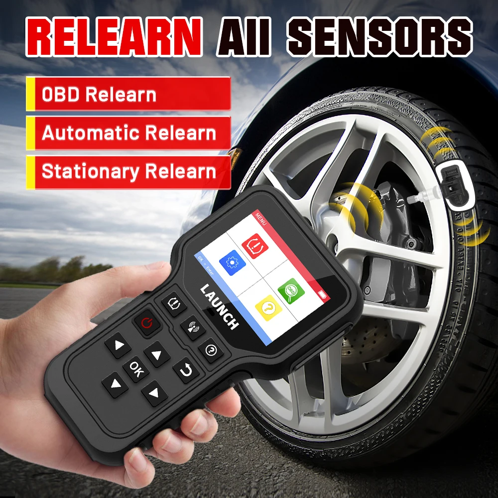 LAUNCH X431 CRT5011E TPMS Diagnostic Tool Tire Pressure 315MHz 433MHz Activation Sensor OBD Automatic Stationary Relearn Program