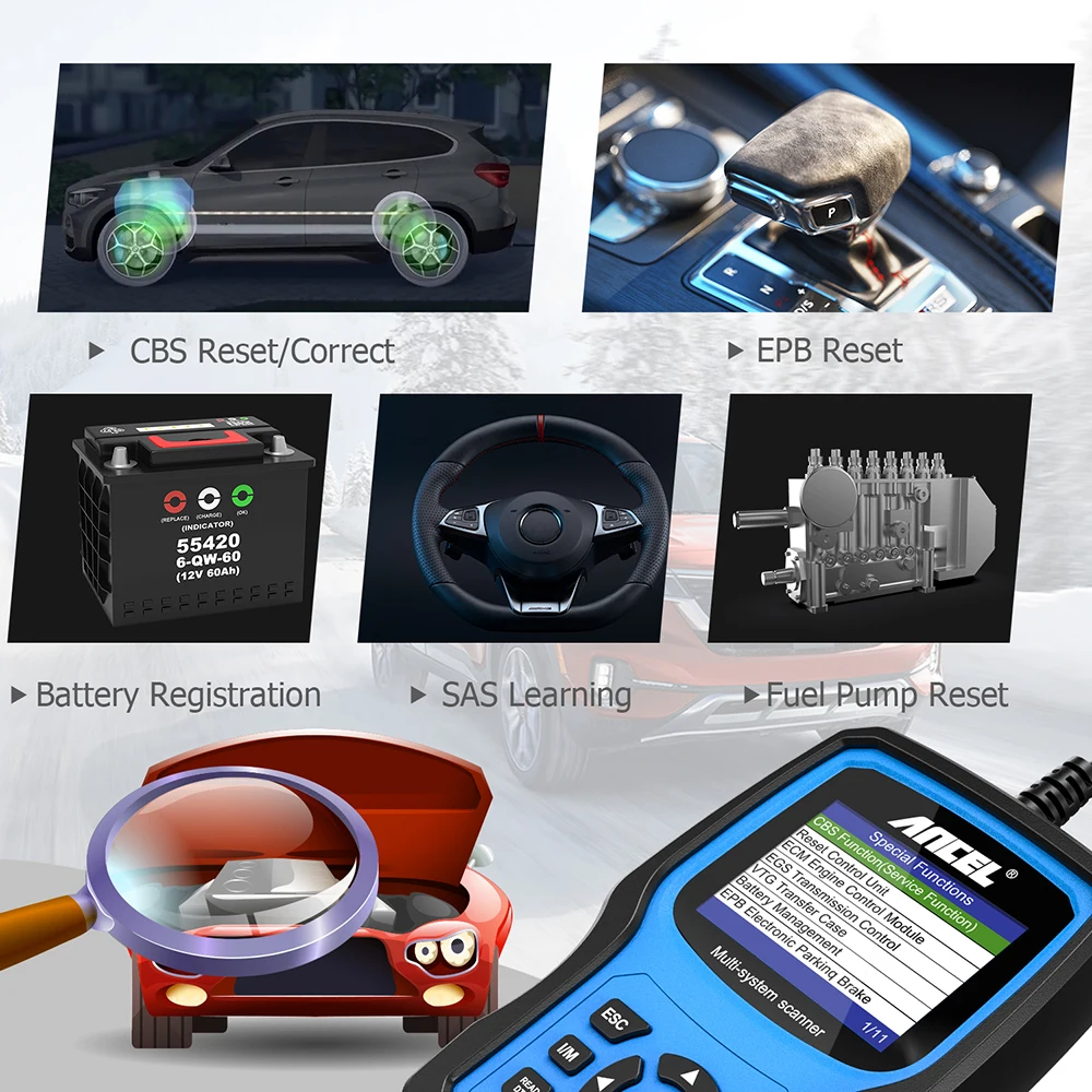 Ancel BM700 Car Full System OBD2 Scanner Auto Code Reader Oil Battery TPMS Reset OBD2 Diagnostic Tool for BMW MINI Rolls-Royce