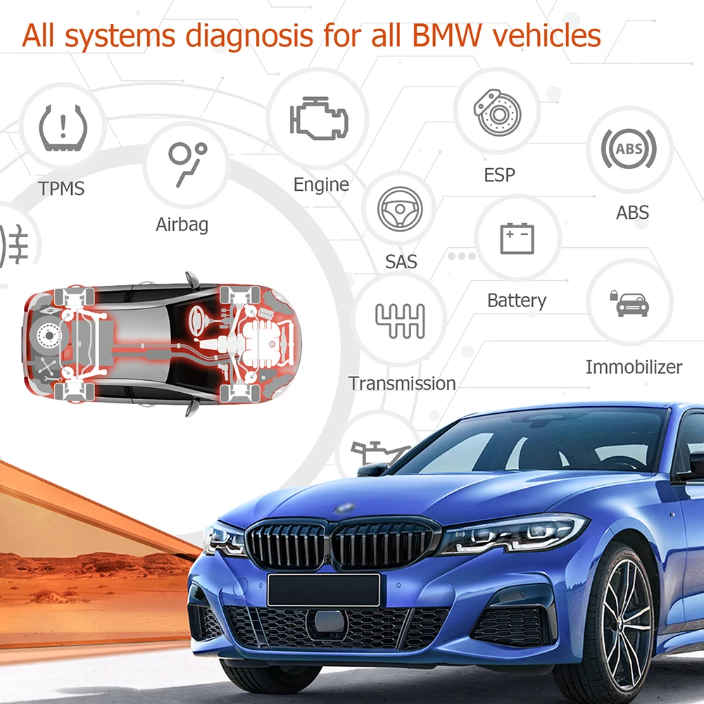 Ancel BM700 Car Full System OBD2 Scanner Auto Code Reader Oil Battery TPMS Reset OBD2 Diagnostic Tool for BMW MINI Rolls-Royce