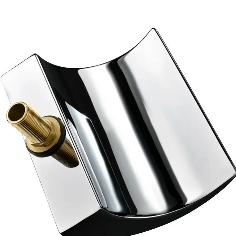 5 Hole Bathroom Bathtub Faucet Chrome Tub Sink Tap w/Hand Shower