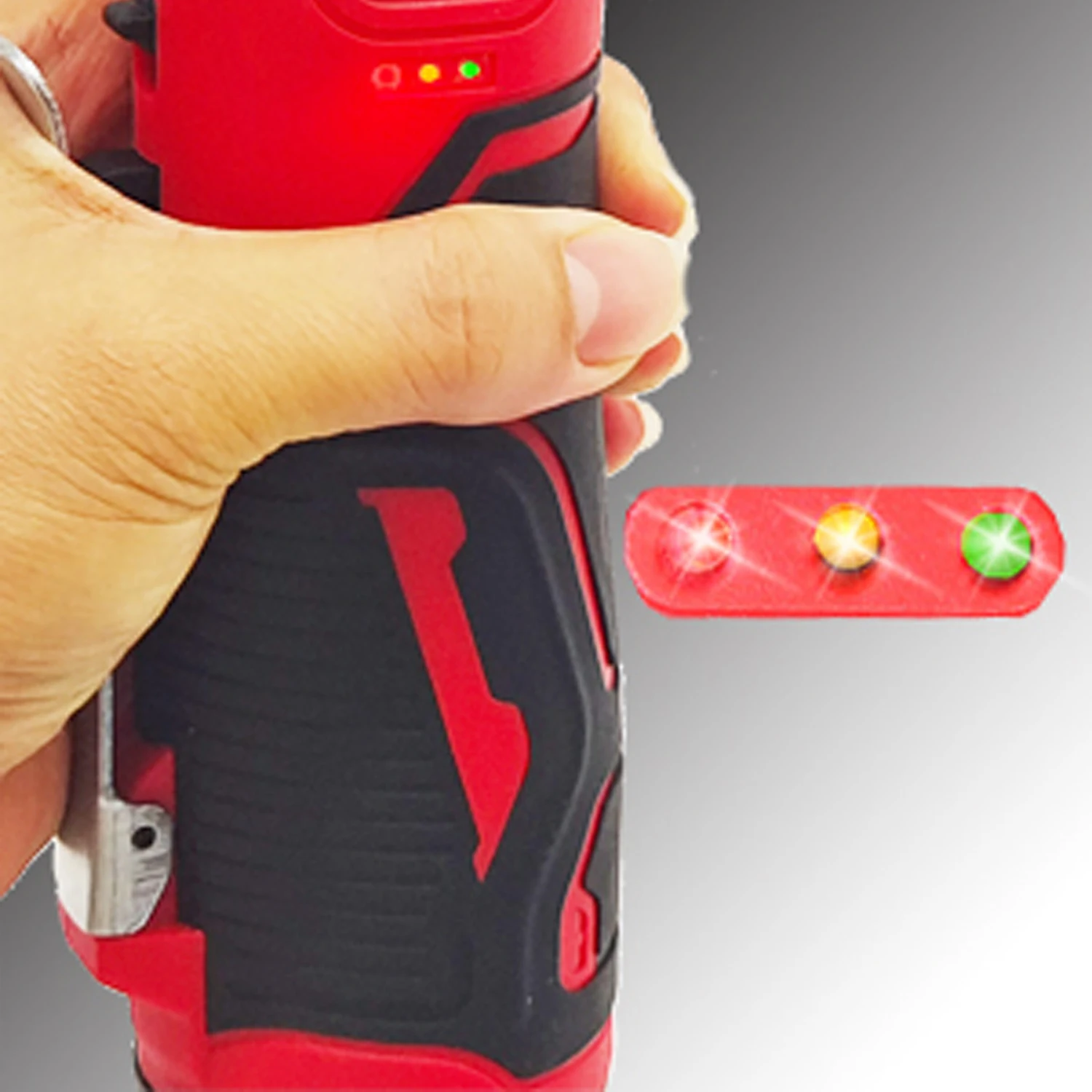 3/8" 12V Cordless Impact Ratchet Wrench Electric Angle Ratchet 2 * 2Ah with 6 Nut for Car Wheel Repair, Mechanical Maintenance