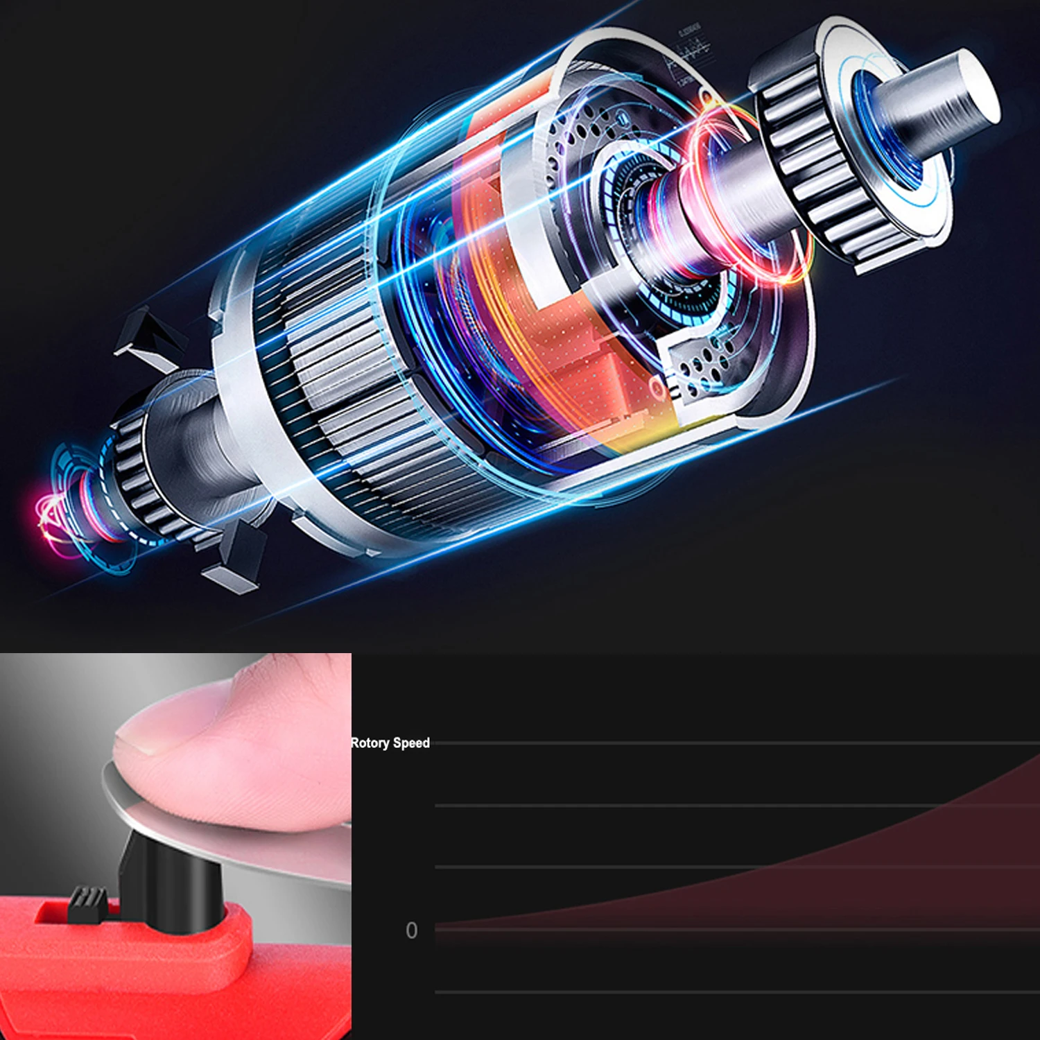 3/8" 12V Cordless Impact Ratchet Wrench Electric Angle Ratchet 2 * 2Ah with 6 Nut for Car Wheel Repair, Mechanical Maintenance