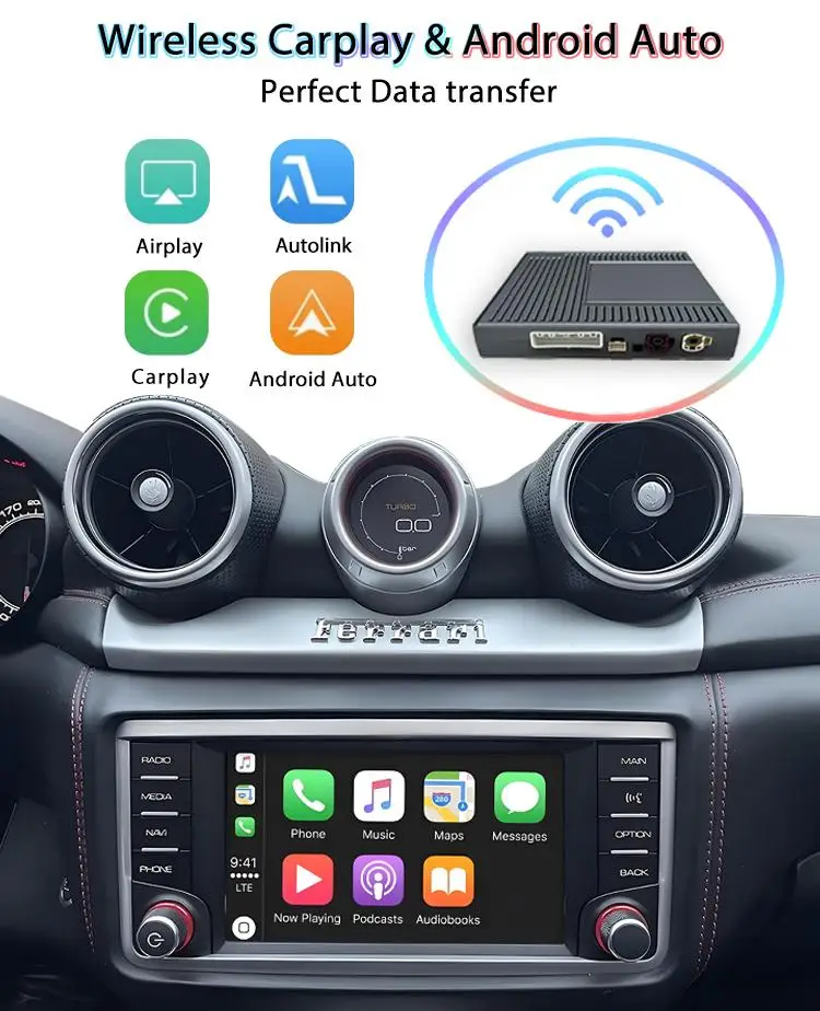 Wireless CarPlay 6.5" For Ferrari California T（15-18）AirPlay Android mirror link CarPlay function