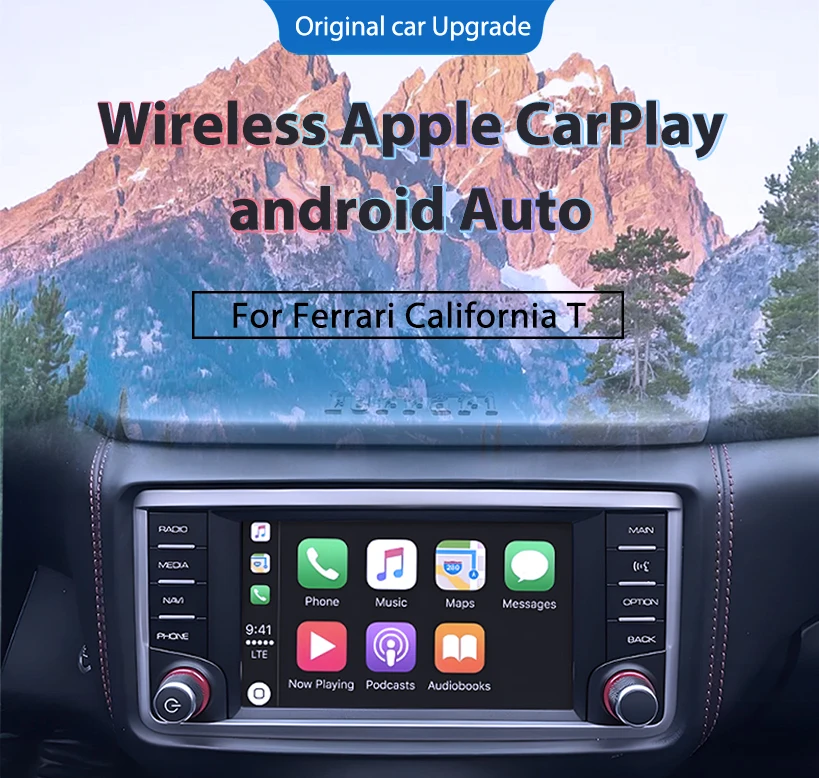 Wireless CarPlay 6.5" For Ferrari California T（15-18）AirPlay Android mirror link CarPlay function