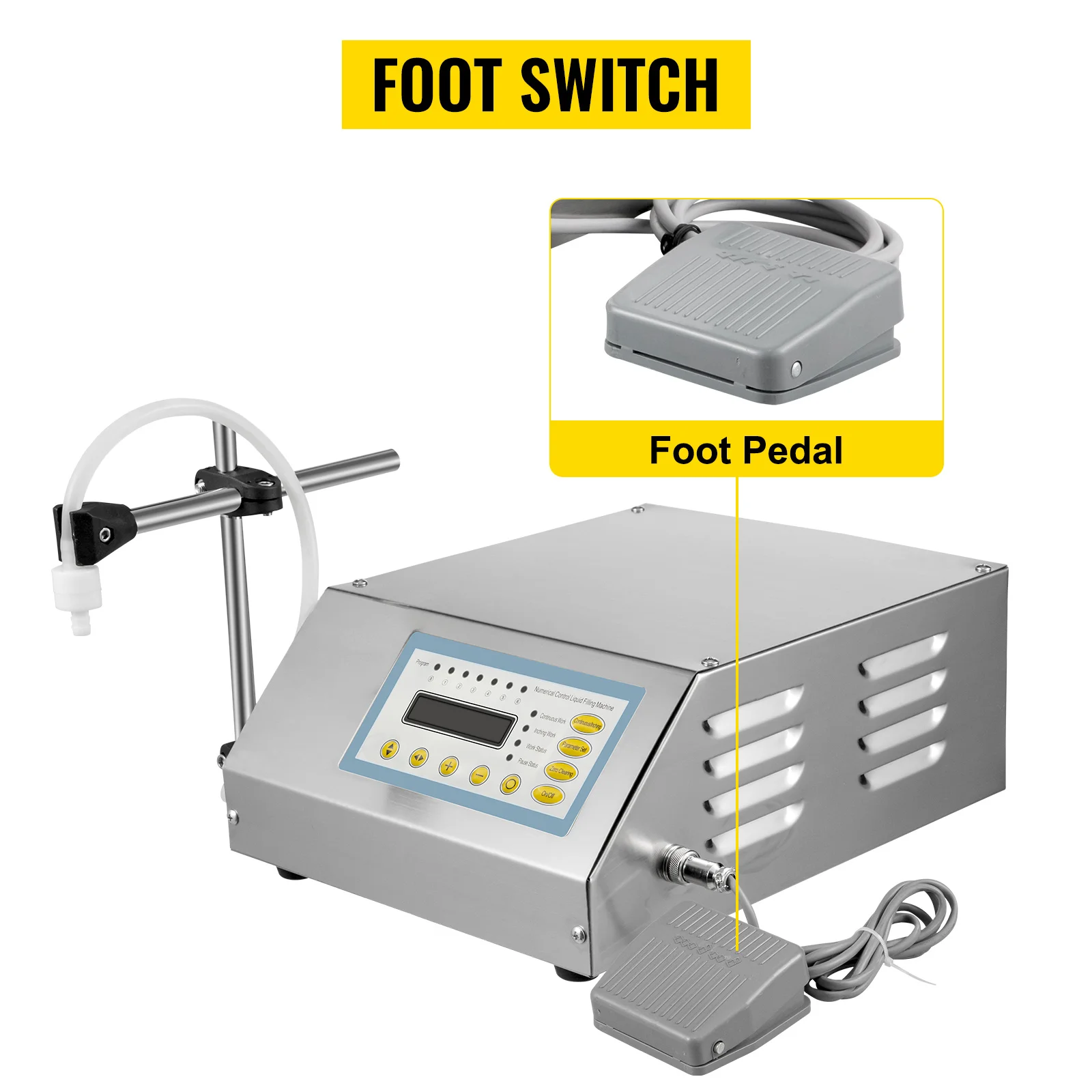 SucceBuy Liquid Filling Machine 5-3500 ml GFK160 Digital Control Water Drink Perfume Cosmetics Juice Milk Small Bottle Filler