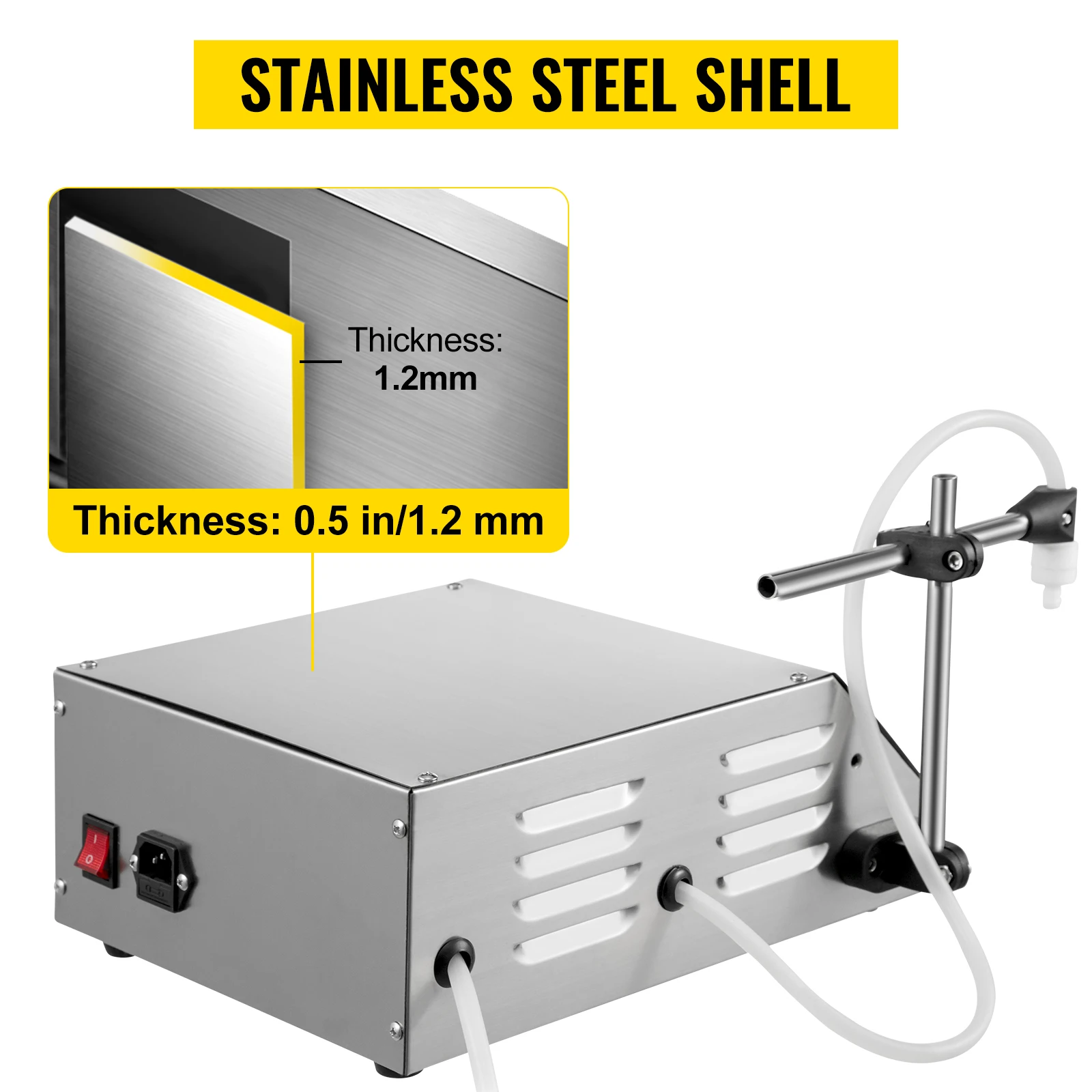SucceBuy Liquid Filling Machine 5-3500 ml GFK160 Digital Control Water Drink Perfume Cosmetics Juice Milk Small Bottle Filler