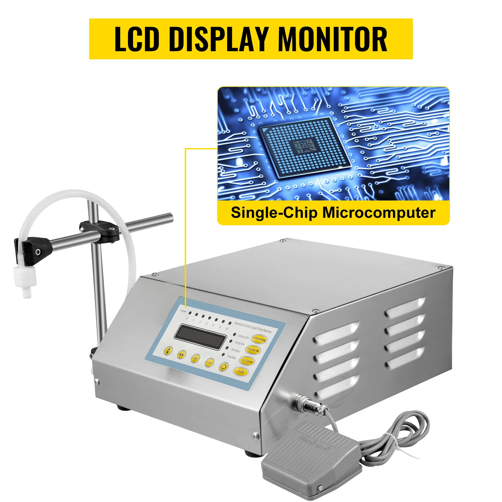 SucceBuy Liquid Filling Machine 5-3500 ml GFK160 Digital Control Water Drink Perfume Cosmetics Juice Milk Small Bottle Filler