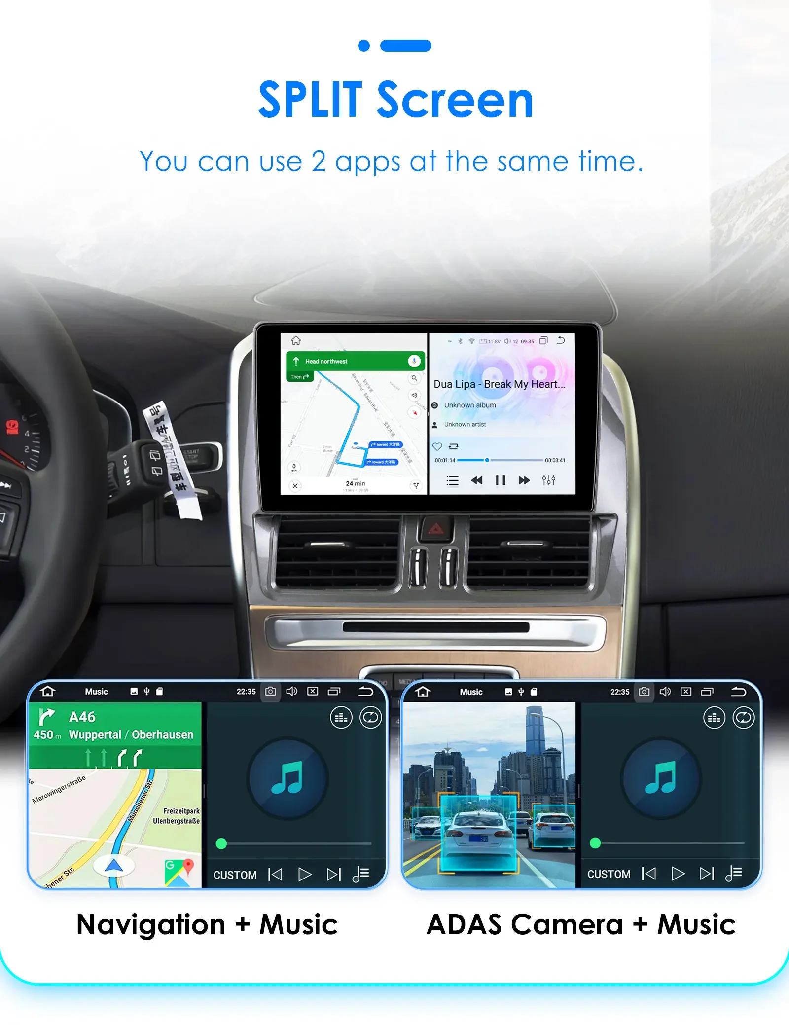 OSSURET 2Din Carplay Android Car Radio For Volvo XC60 2008-2017 Car Multimedia Player Navigation GPS Autoradio 4G-LET DSP 7862