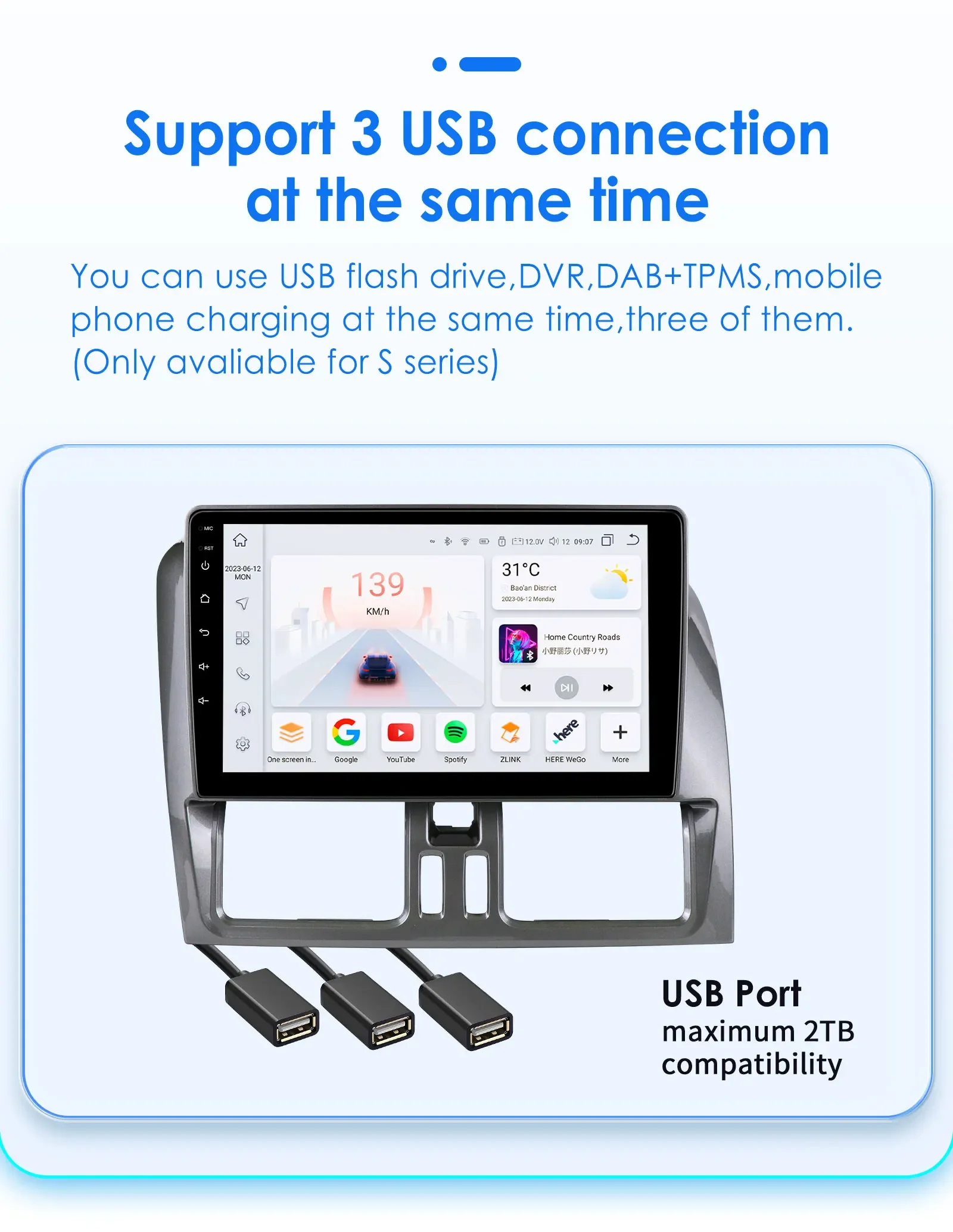 OSSURET 2Din Carplay Android Car Radio For Volvo XC60 2008-2017 Car Multimedia Player Navigation GPS Autoradio 4G-LET DSP 7862