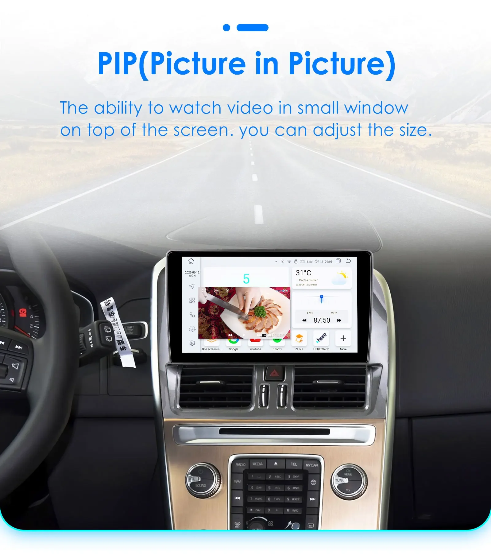 OSSURET 2Din Carplay Android Car Radio For Volvo XC60 2008-2017 Car Multimedia Player Navigation GPS Autoradio 4G-LET DSP 7862