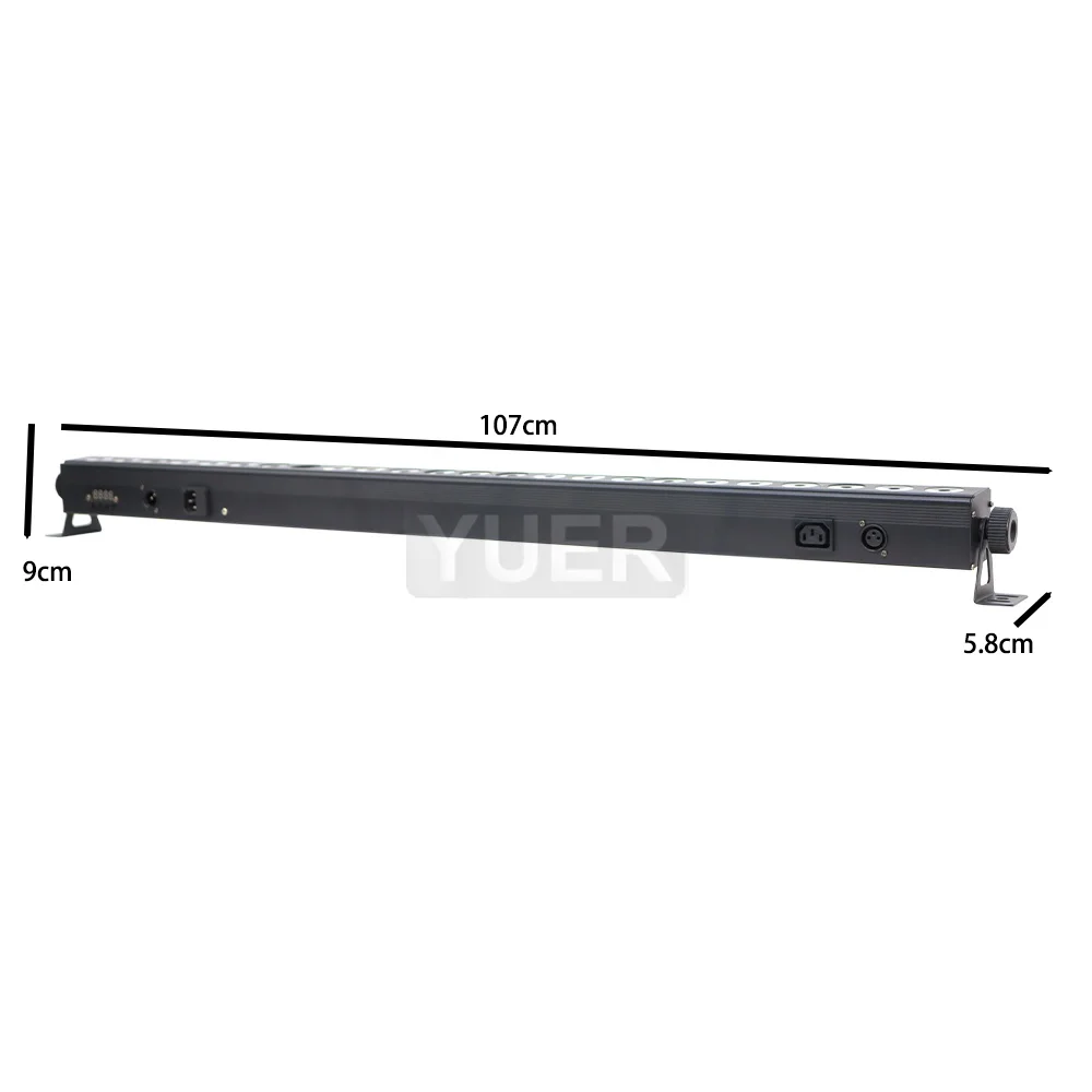 YUER DMX 24x4W LED RGBW 4IN1 Led Wall Wash Light Led Bar DMX Line Bar Wash Stage Light Party Wedding Events Lighting