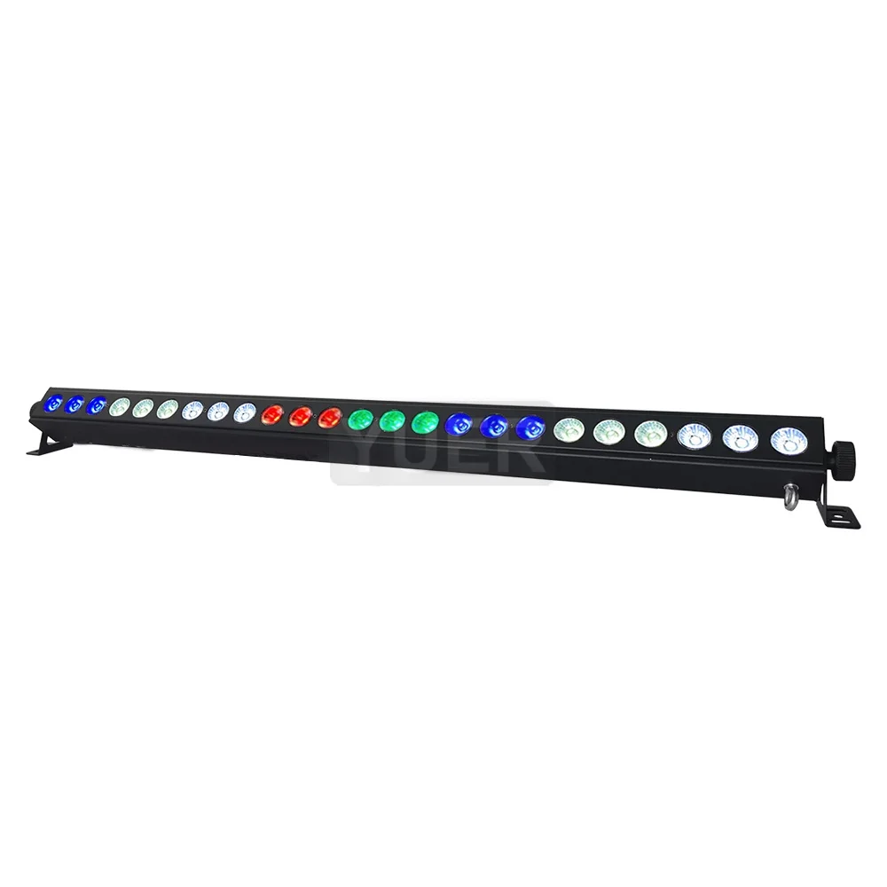 YUER DMX 24x4W LED RGBW 4IN1 Led Wall Wash Light Led Bar DMX Line Bar Wash Stage Light Party Wedding Events Lighting