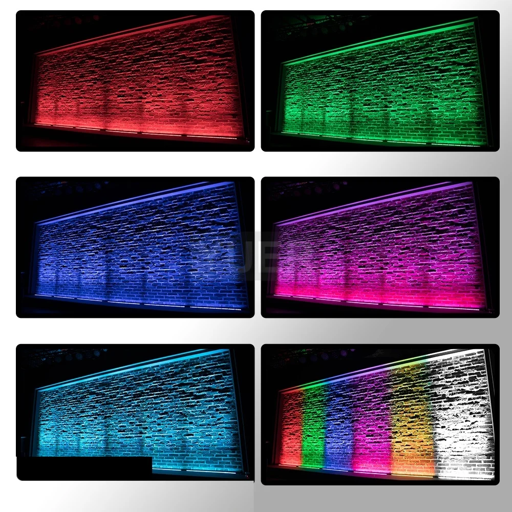 YUER DMX 24x4W LED RGBW 4IN1 Led Wall Wash Light Led Bar DMX Line Bar Wash Stage Light Party Wedding Events Lighting