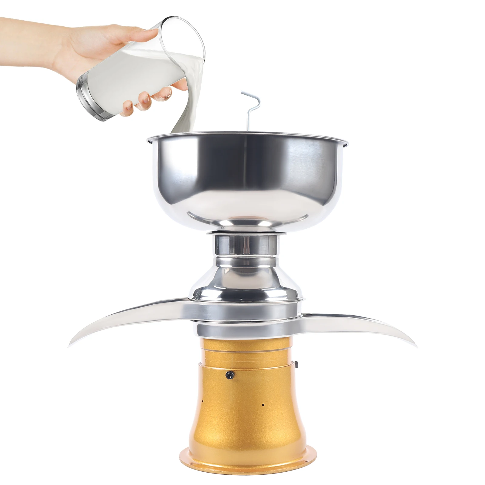 Electric Milk Cream Separator Household Commercial 50 L/H Milk Skimming and Separate Cream Centrifugal Machine