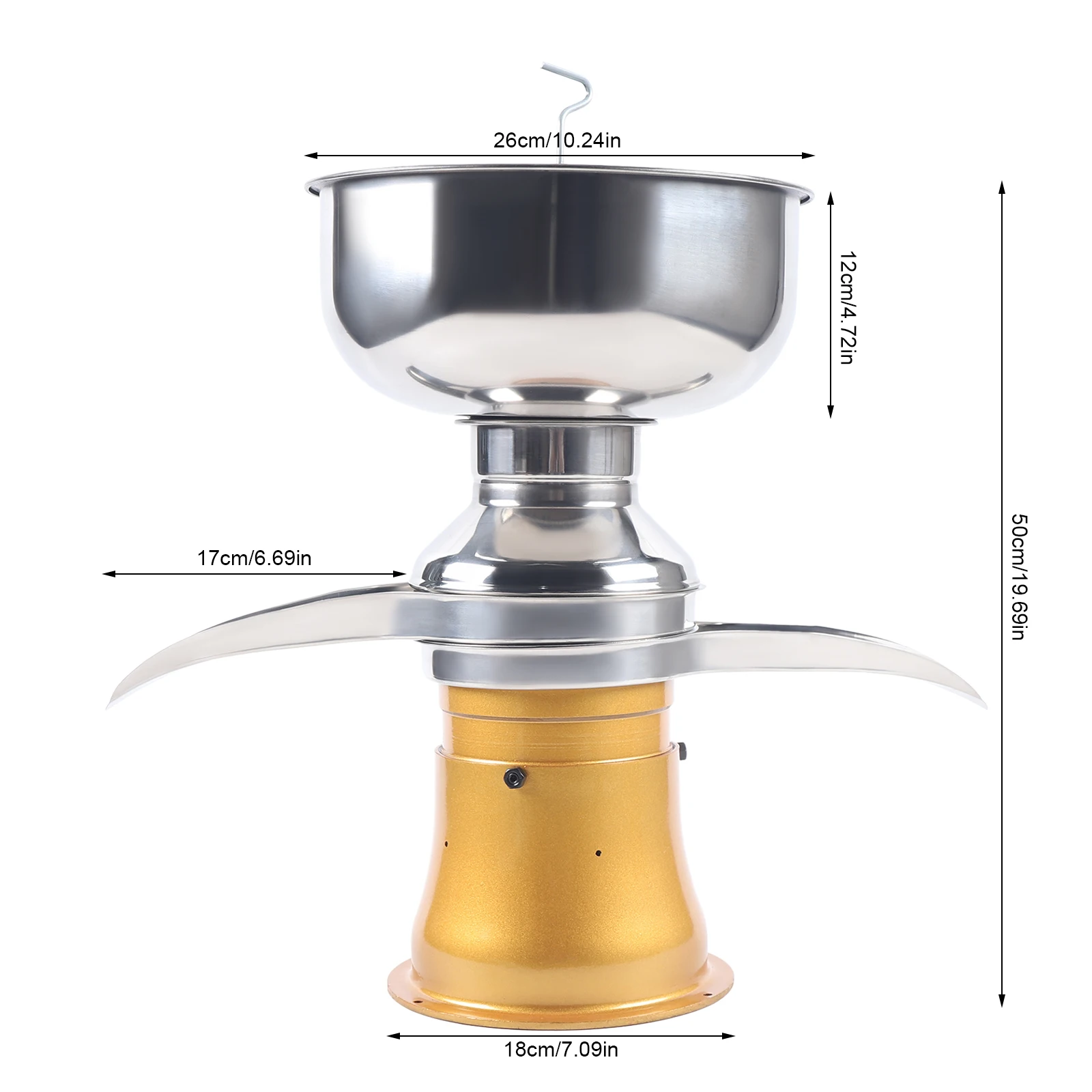 Electric Milk Cream Separator Household Commercial 50 L/H Milk Skimming and Separate Cream Centrifugal Machine