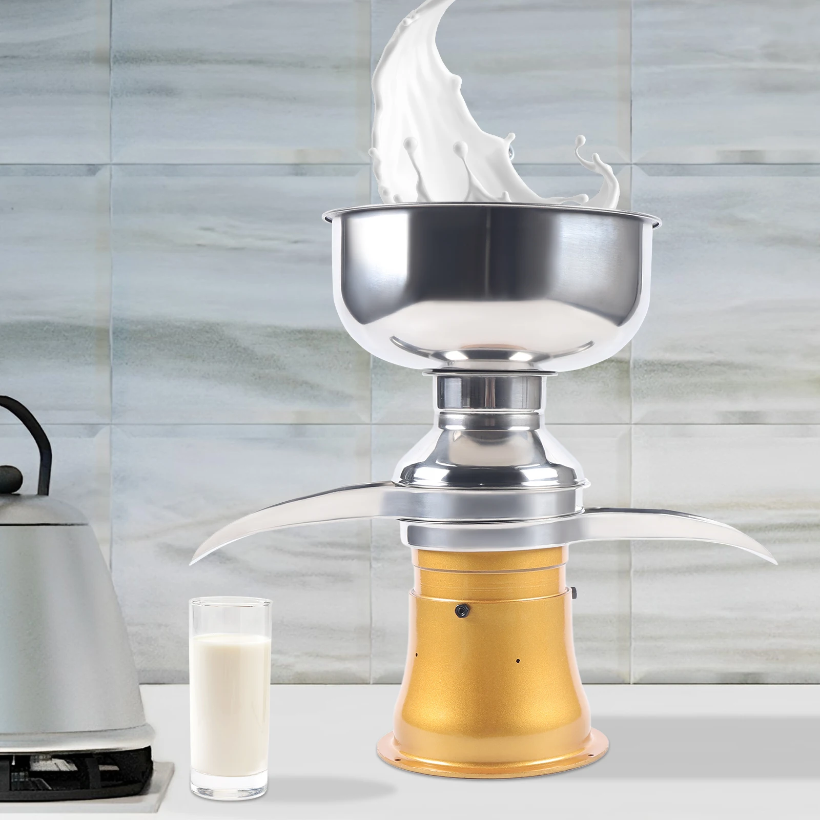 Electric Milk Cream Separator Household Commercial 50 L/H Milk Skimming and Separate Cream Centrifugal Machine