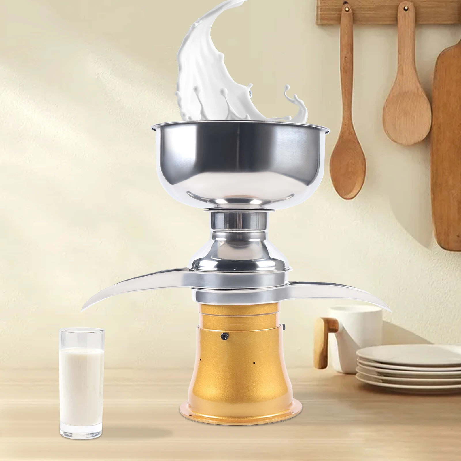 Electric Milk Cream Separator Household Commercial 50 L/H Milk Skimming and Separate Cream Centrifugal Machine
