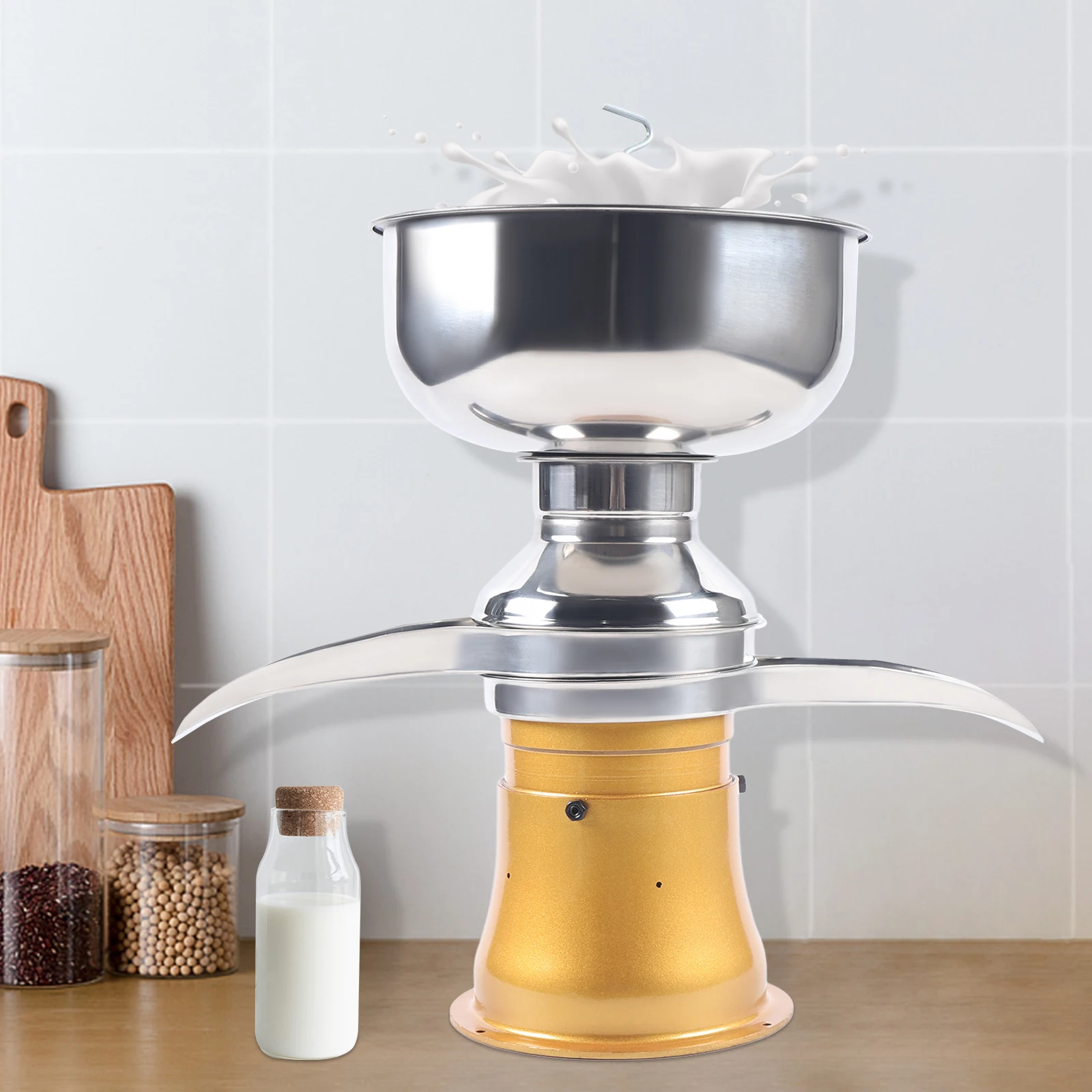 Electric Milk Cream Separator Household Commercial 50 L/H Milk Skimming and Separate Cream Centrifugal Machine