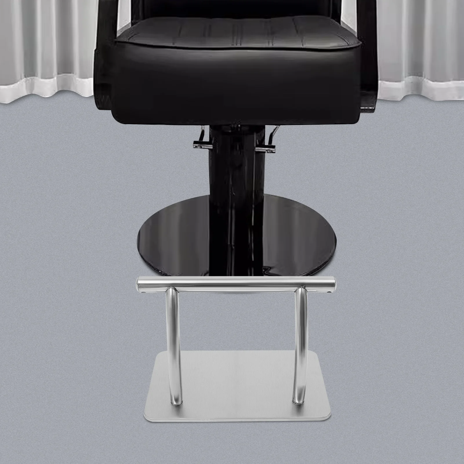 Stainless Steel Barber Chair Pedal Hairdresser Salon Chair Mount Footrest Hairdressing Footstool for Barber Shops 29.5*19*20.5cm