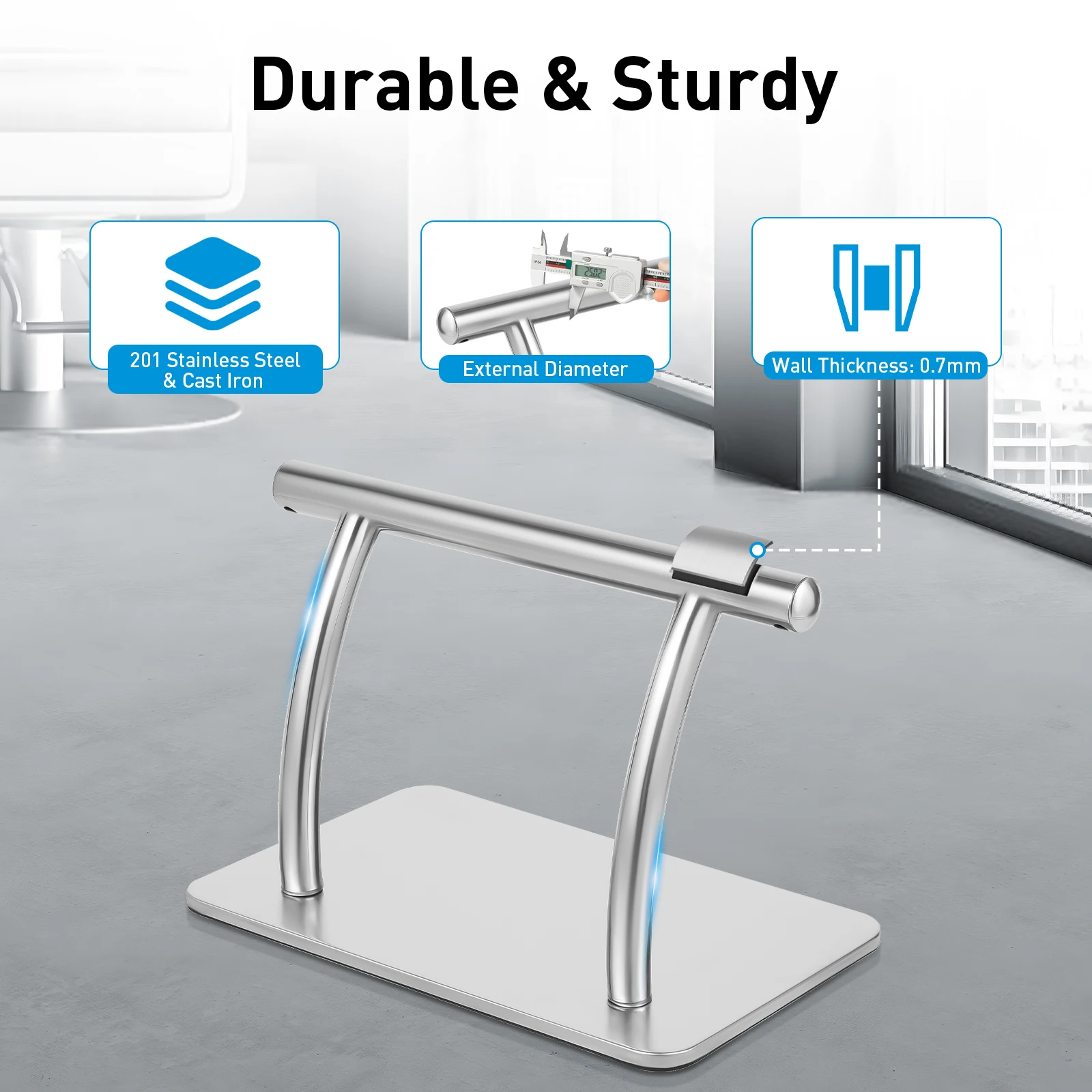 Stainless Steel Barber Chair Pedal Hairdresser Salon Chair Mount Footrest Hairdressing Footstool for Barber Shops 29.5*19*20.5cm