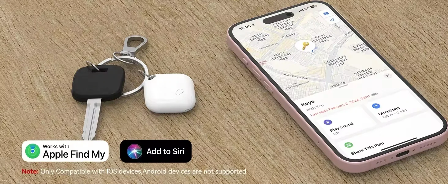 Smart Tracker For Find My APP Wallet/Bike Item Finder Key Anti-Lost Reminder Device MFI Rated Locator Smart Bluetooth Tracker