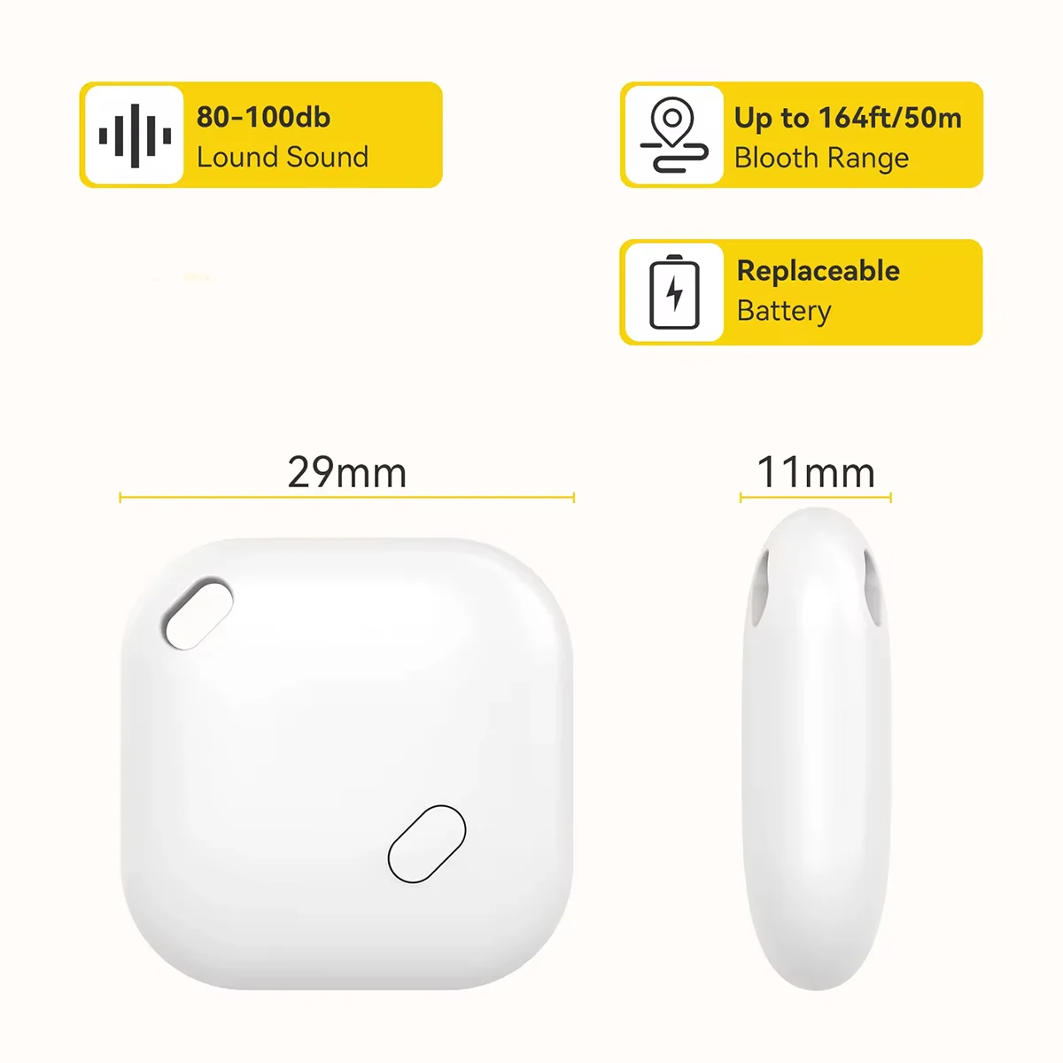 Smart Tracker For Find My APP Wallet/Bike Item Finder Key Anti-Lost Reminder Device MFI Rated Locator Smart Bluetooth Tracker