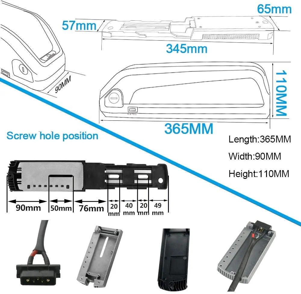 Hailong eBike Battery 36V 24.5Ah Bicycle Batteria With 18650 for 1000W 750W 350W Motor