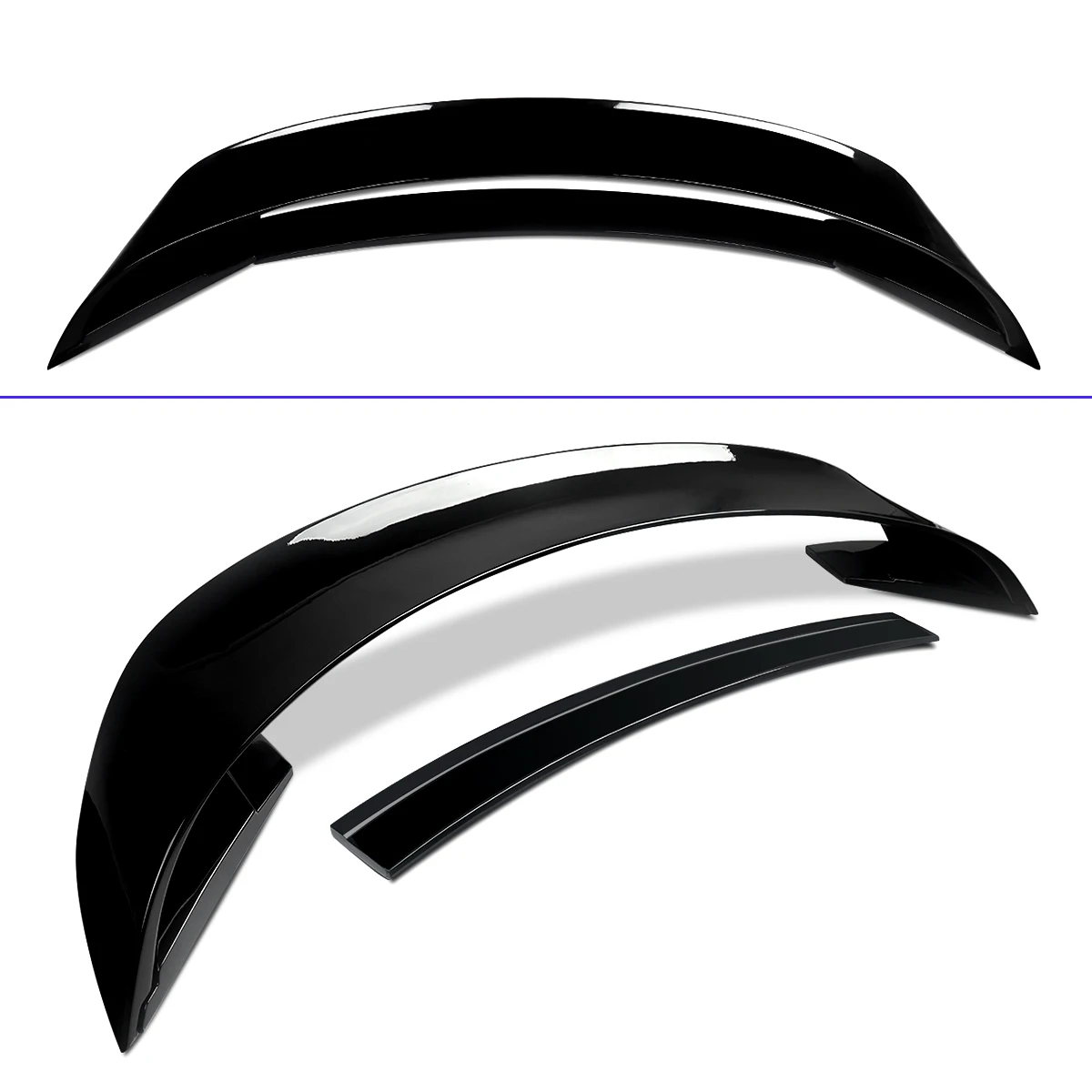FOR 15-2022 FORD MUSTANG GT350/GT350R STYLE REAR TRUNK WING SPOILER CARBON LOOK