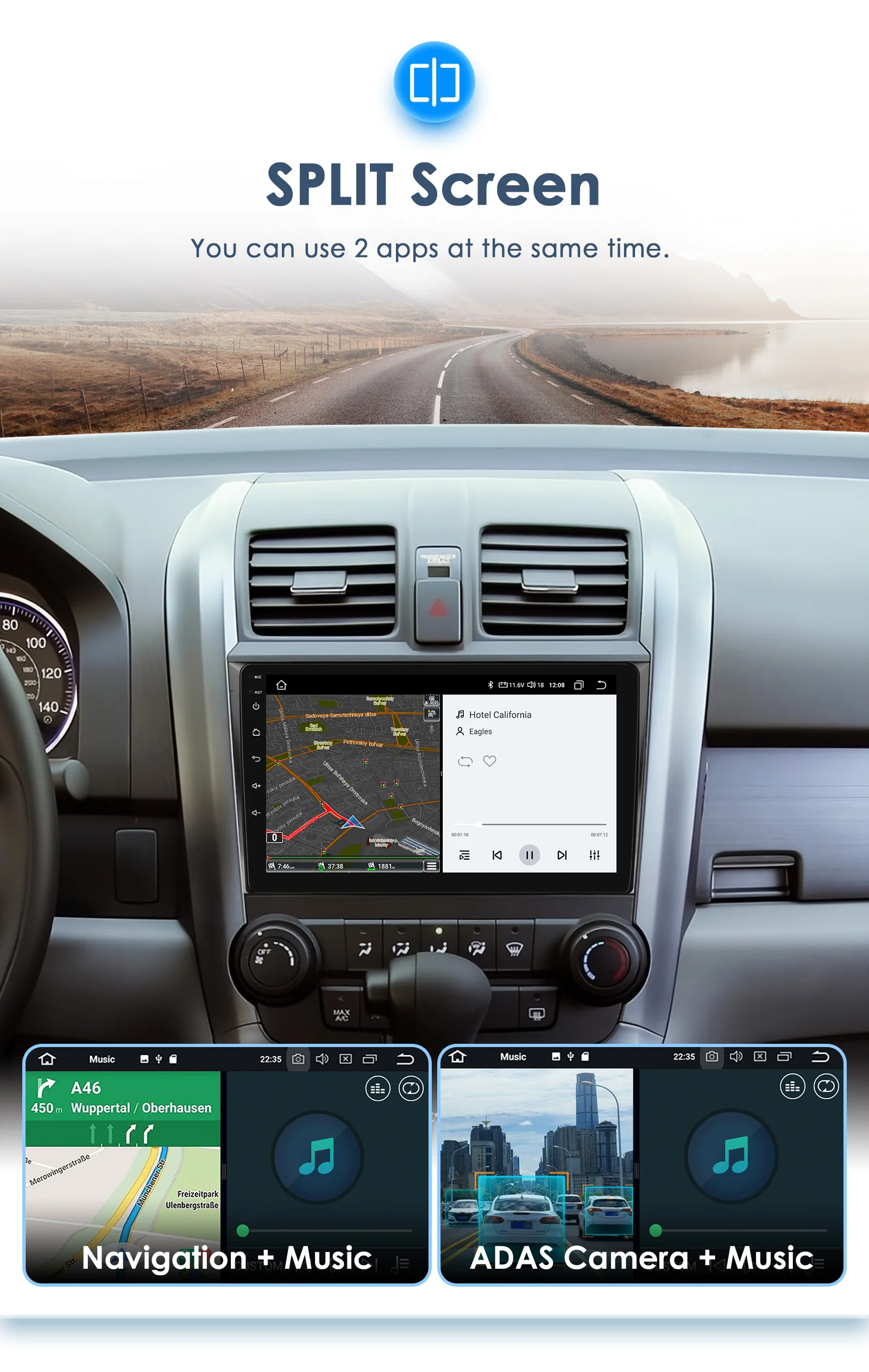 Hizpo Car Radio for Honda CR-V 3 RE CRV 2007-2011 GPS Car Intelligent Systems Smart Autoradio CarPlay Android Auto 9 Inch 8 Core