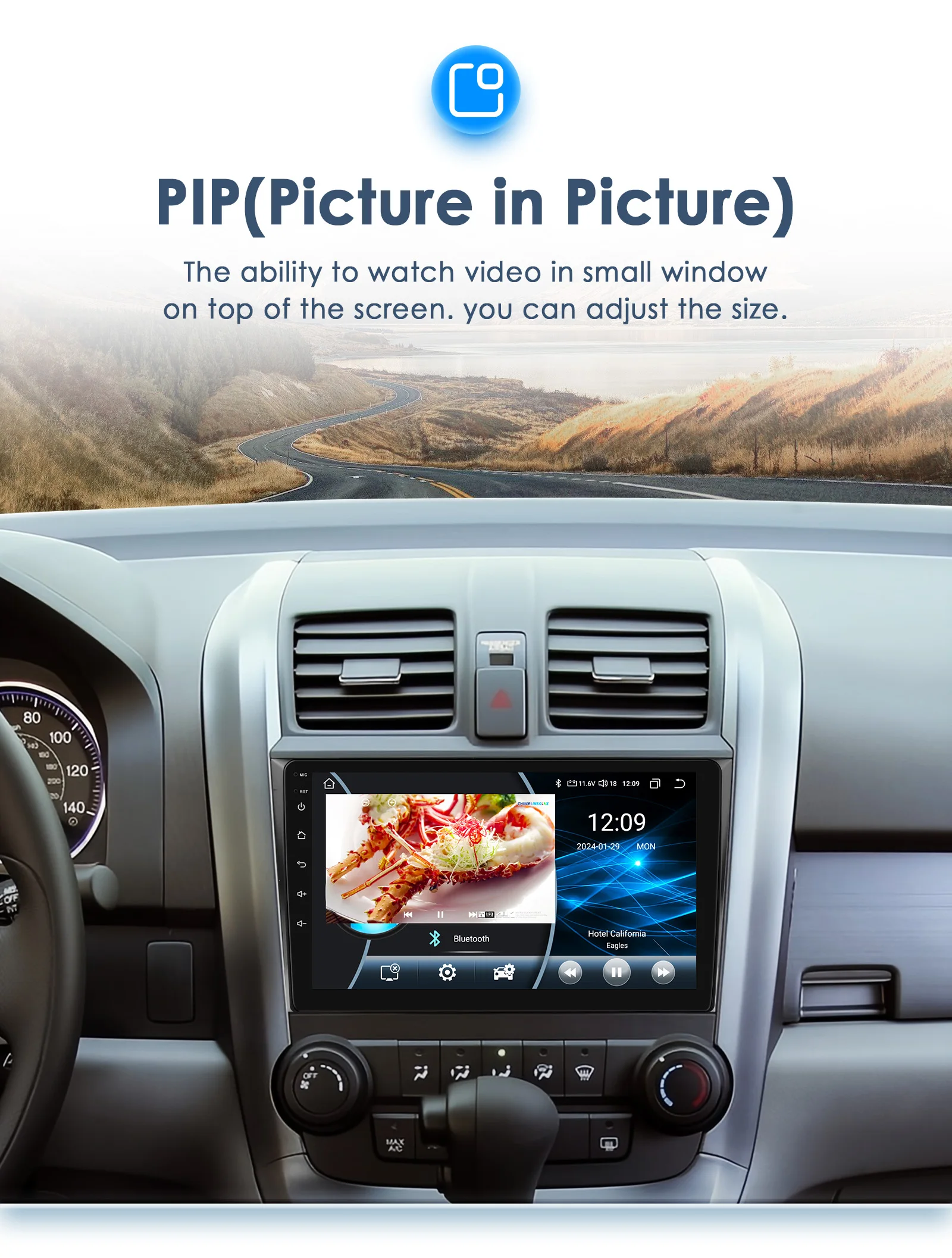 Hizpo Car Radio for Honda CR-V 3 RE CRV 2007-2011 GPS Car Intelligent Systems Smart Autoradio CarPlay Android Auto 9 Inch 8 Core