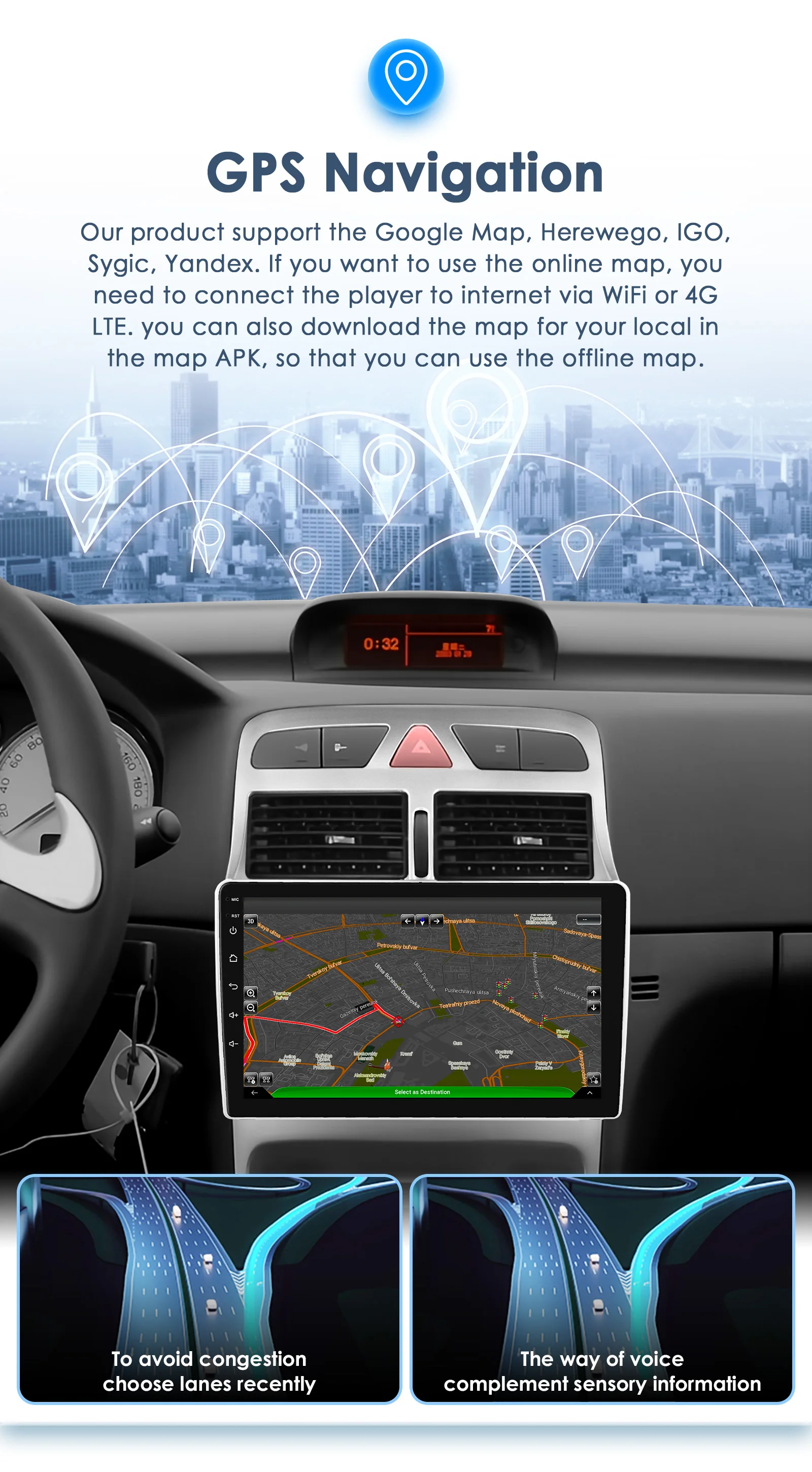 Wireless CarPlay Android Auto Car Radio For Peugeot 307 307CC 307SW 2002-2013 car intelligent systems AI Voice No 2 din 2din DVD