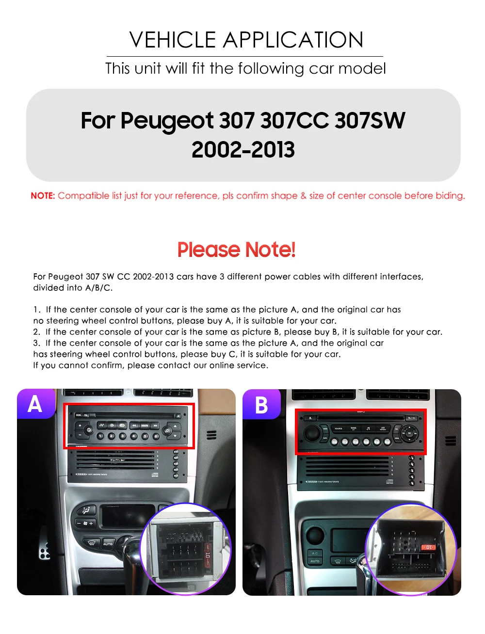 Wireless CarPlay Android Auto Car Radio For Peugeot 307 307CC 307SW 2002-2013 car intelligent systems AI Voice No 2 din 2din DVD