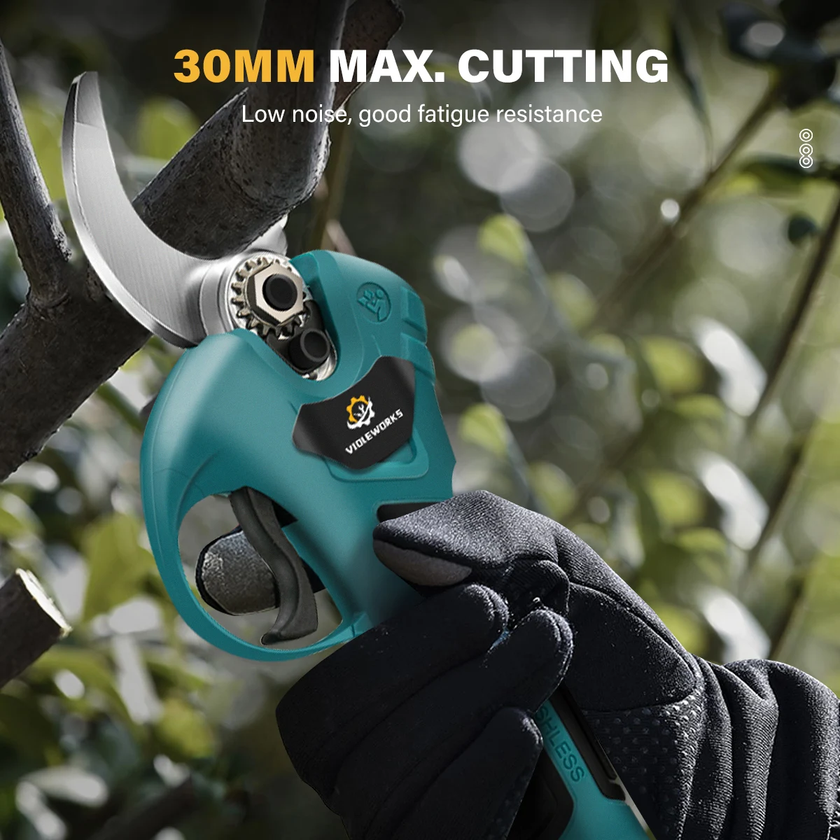 4 Gears Brushless Electric Pruning Shear 30mm Cordless Pruner Fruit Tree Potted Pruning Electric Tool For 18V Battery