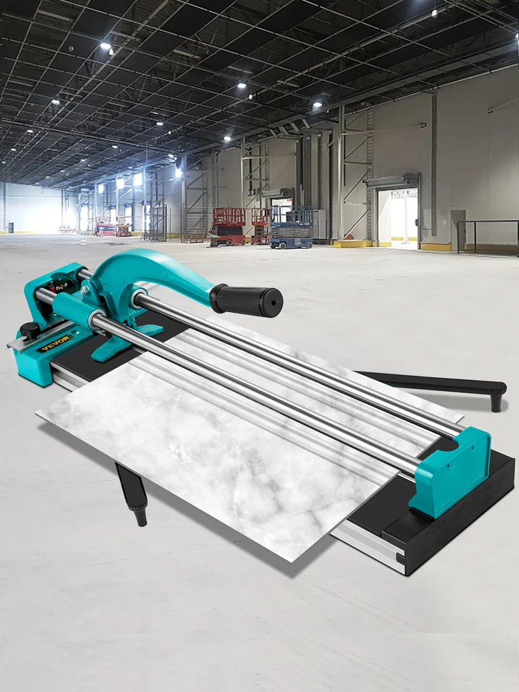 SucceBuy 24 Inch Manual Tile Cutter Double Rails, Professional Tile Cutter with Alloy Cutting Wheel for Porcelain Ceramic Tiles