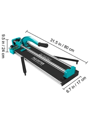SucceBuy 24 Inch Manual Tile Cutter Double Rails, Professional Tile Cutter with Alloy Cutting Wheel for Porcelain Ceramic Tiles