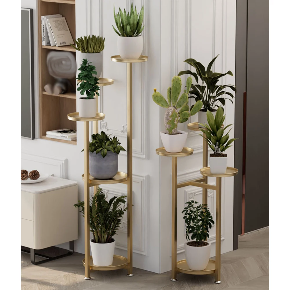 Indoor Multi-Layer Plants Flowers Stands With Anti-slip Feet Corner Stand Tall Planter Holder Shelf For Home Office Decor